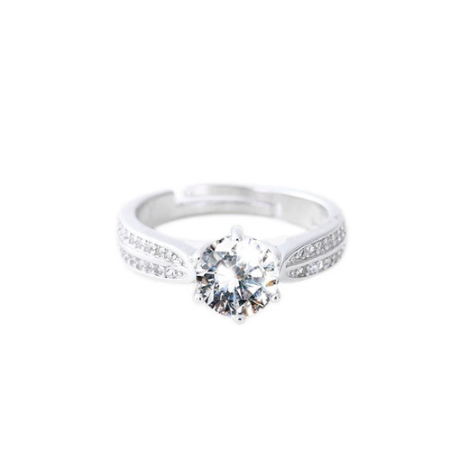 925 silber damen ring zirkonia - silber,