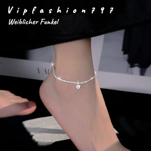 Damen fußkette 925 silber - fußkette,