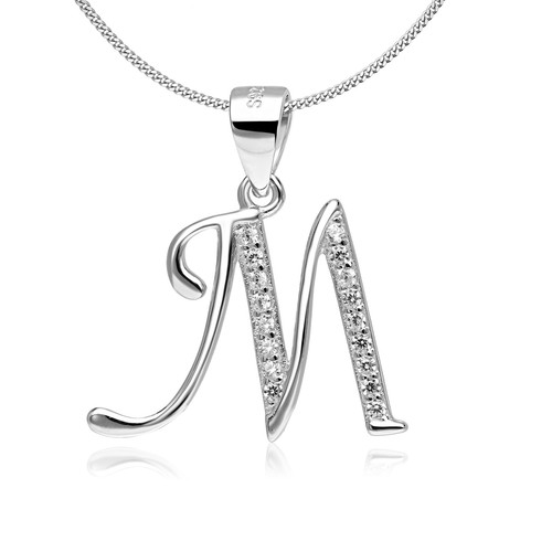 925 silber buchstaben kette - buchstaben,