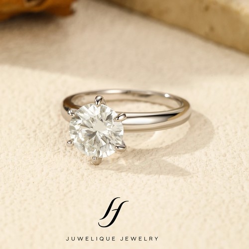 Moissanit ring 2ct 925 - 925, silber