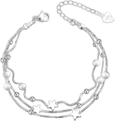 925 silber damen armband stern - 925,